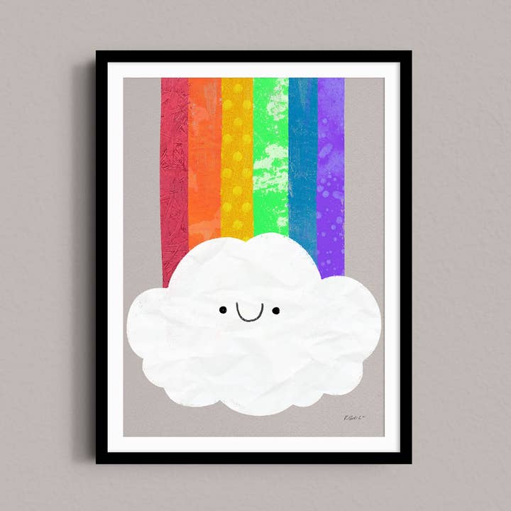 Happy Rainbow Print for wholesale by Sincerely, Rob