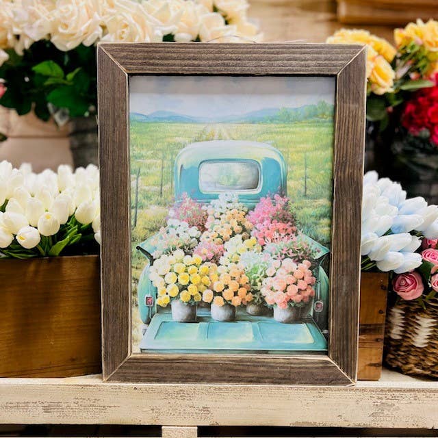 Camión con macizo de flores DD1628 para venta al por mayor de JanMichaels Art & Home