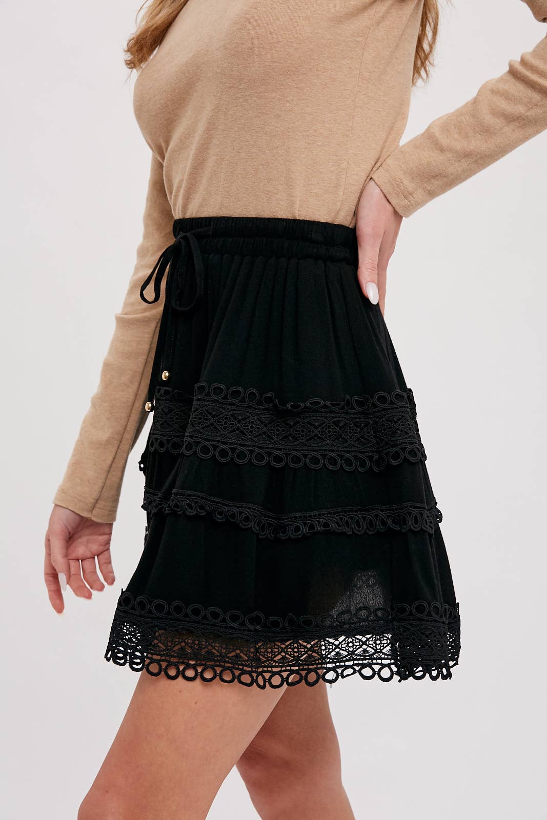 Bluivy – wholesale Skirt – Women’s – LACE TRIM MINI SKIRT7