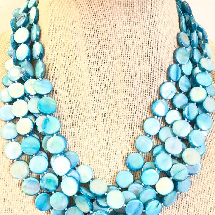 Studio G - Wholesale Kralen/parelketting - #802 -6 Streng ketting met parelmoer6