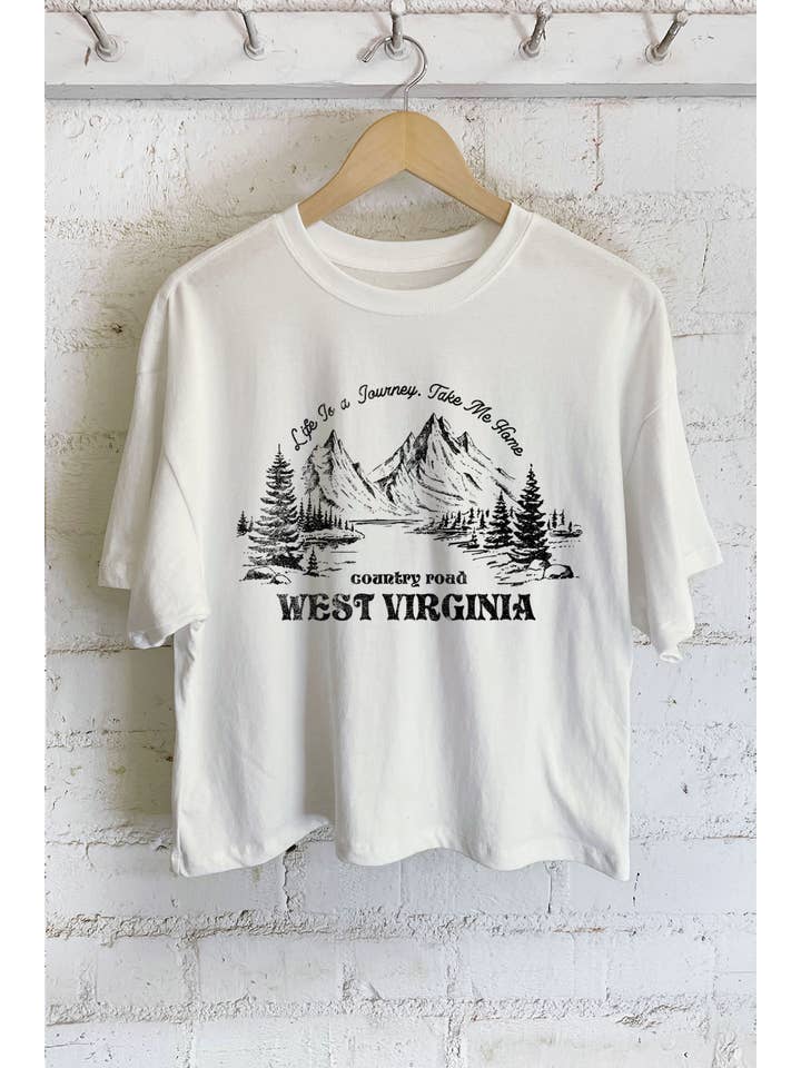 Rustee Clothing - Wholesale Screen Printed T-Shirt - Women's - COUNTRY ROAD WEST VIRGINIA