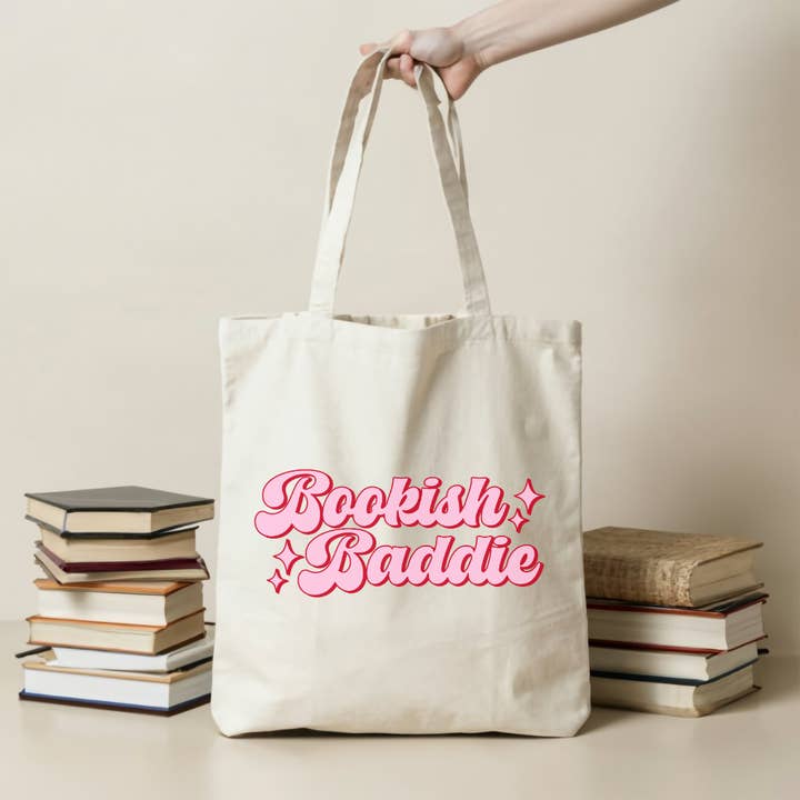 Bookish Baddie Reader Book Lover Tote Bag for wholesale by Indigo Maiden