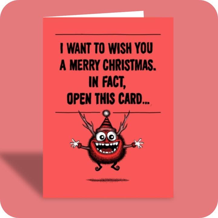 #309 – Roligt julkort – Jag vill önska dig en god jul för wholesale av Bald Guy Greetings
