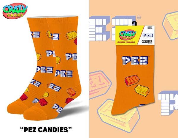 Crazy Socks - Vente Chaussettes – homme - Pez Candies - Crazy Socks - Mens Crew Folded3