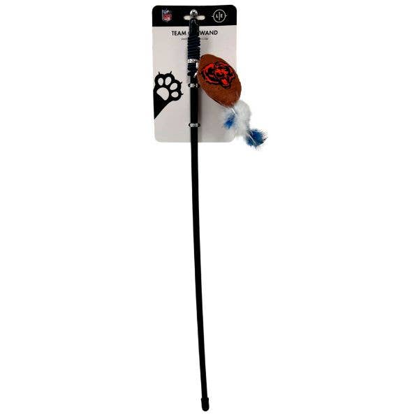 Chicago Bears Pet Toys - 18" Team Cat Wand for wholesale by St. Louis Wholesale LLC