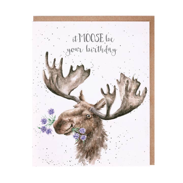 Melvin Moose Birthday Sustainably Sourced for wholesale by Wrendale Designs