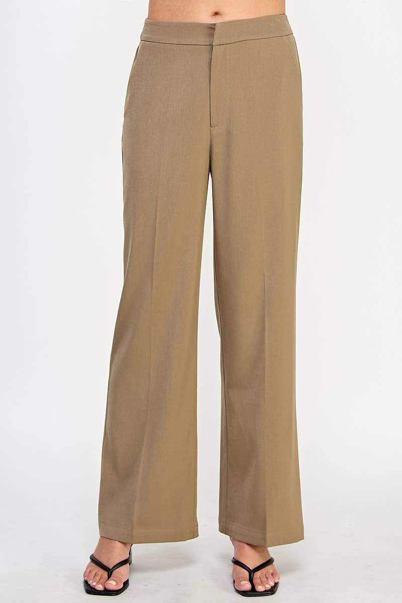 FUN2FUN - Wholesale Pants - Women's -  Tailored Pants - With Side Pockets and Elastic Waistband1
