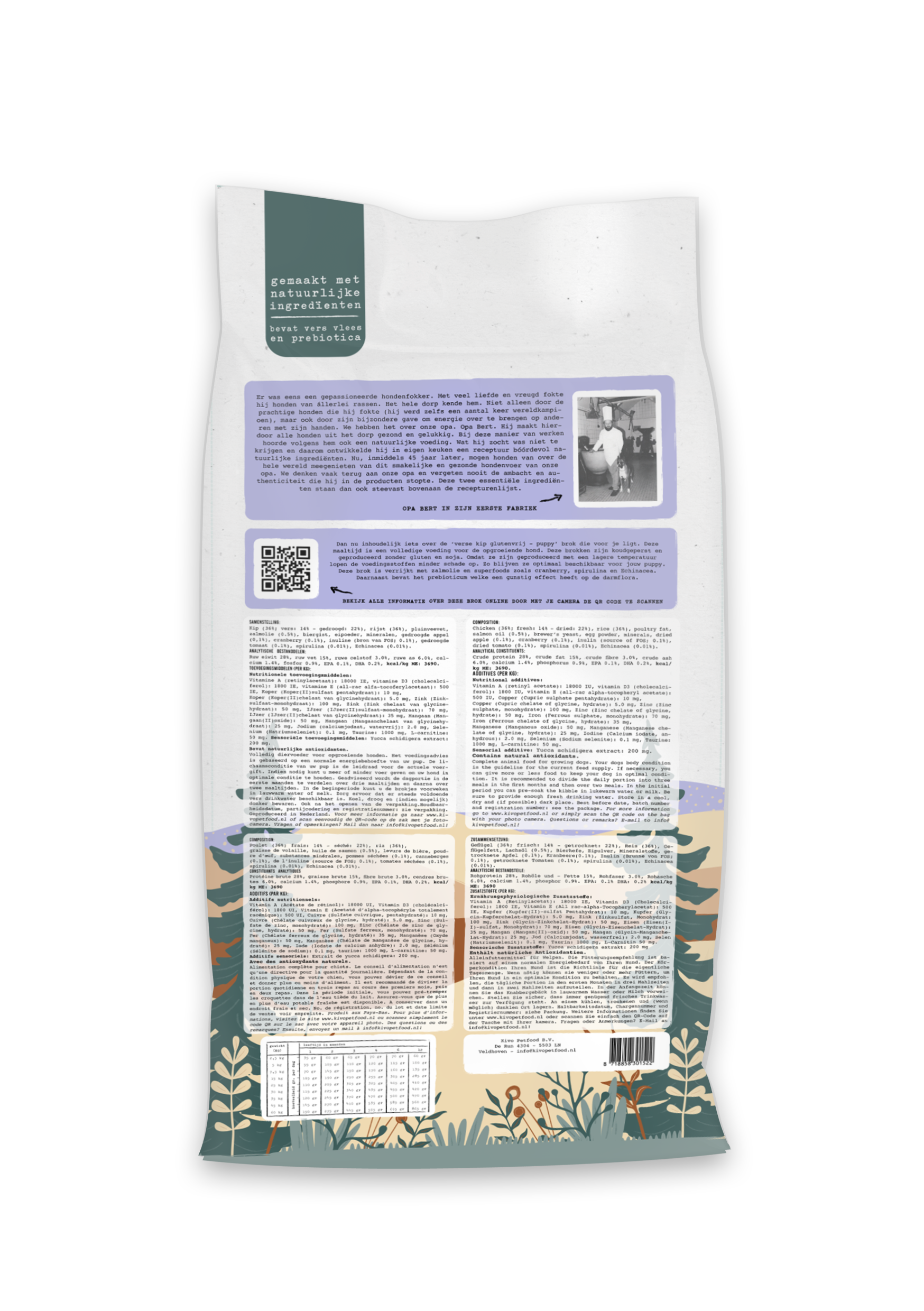 Kivo Petfood - Wholesale Pet Food - Dog - Fresh Chicken Puppy - Cold Pressed - Gluten Free1