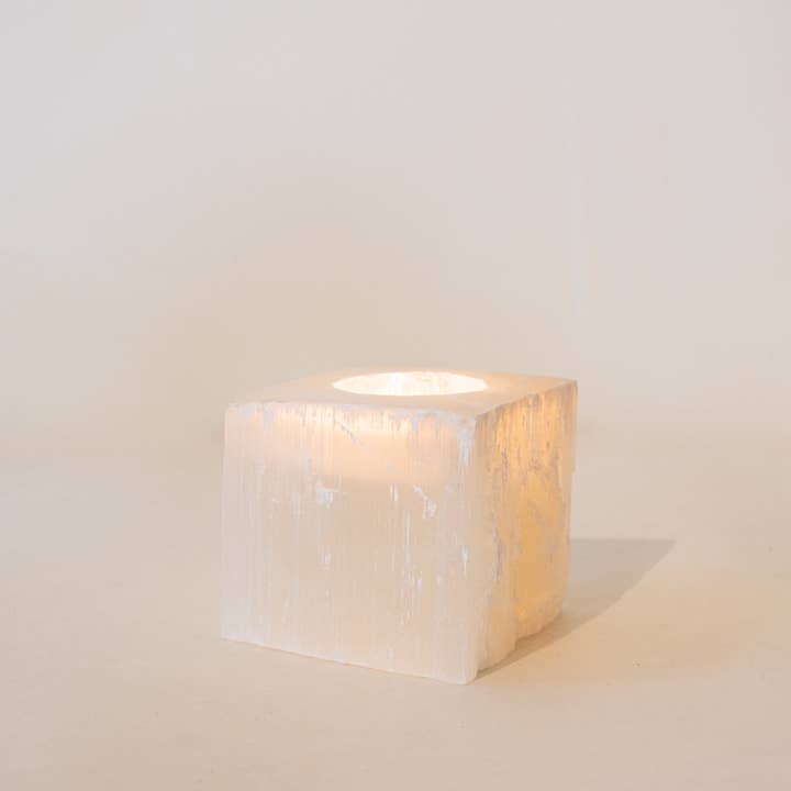ANAS CRYSTALCARE BV - Vendita all'ingrosso Portacandele - Lampada da tè quadrata Selenite