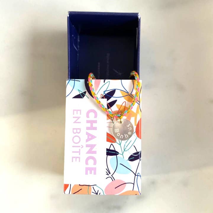 LITCHI - Wholesale Charm/Dangle Bracelet - Fluo Cord Bracelet HAPPINESS1