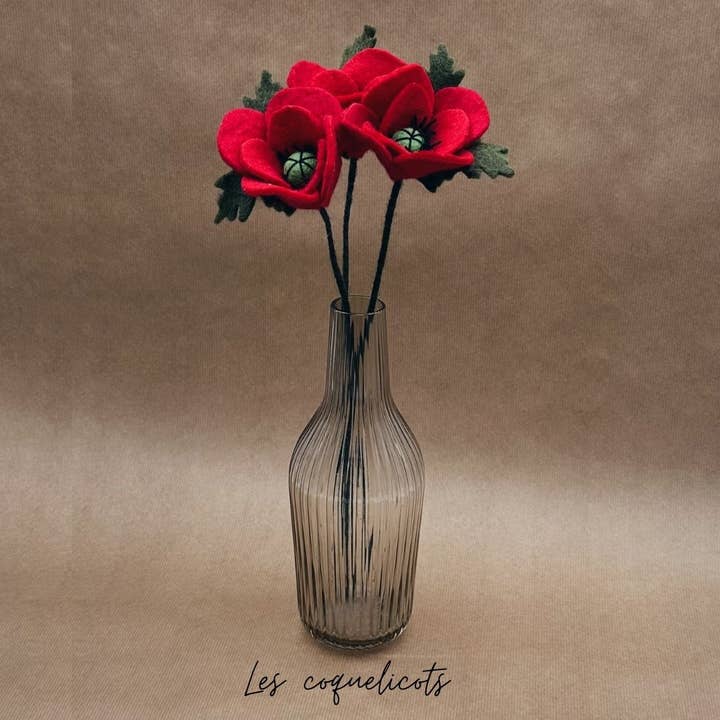 Juego de 6 ramas de amapolas - New Heidi para venta al por mayor de New Heidi