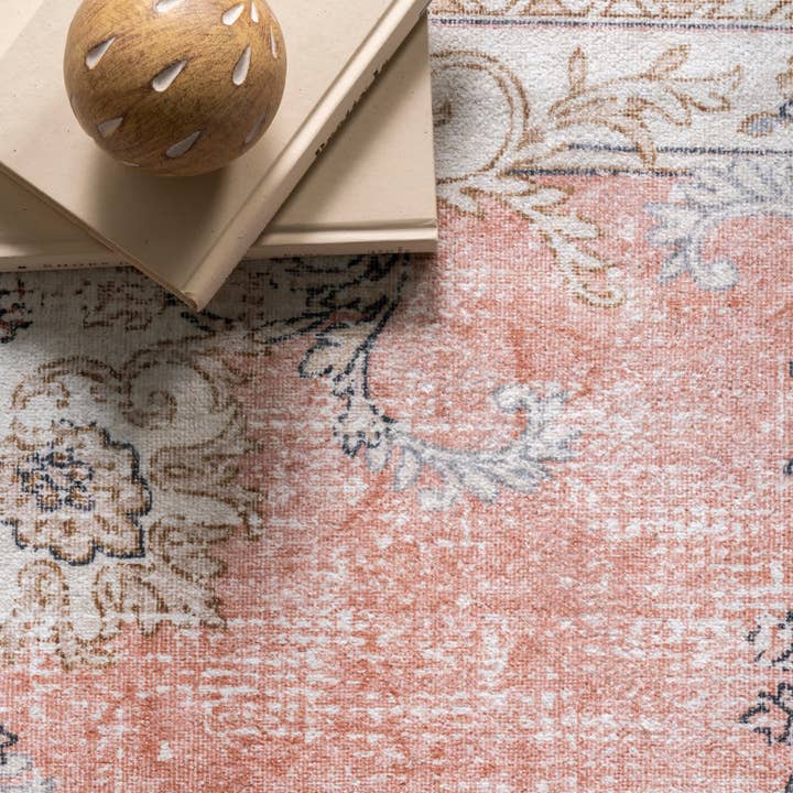 nuLOOM - Wholesale Area Rug - Ren Machine Washable Vintage Floral Area Rug