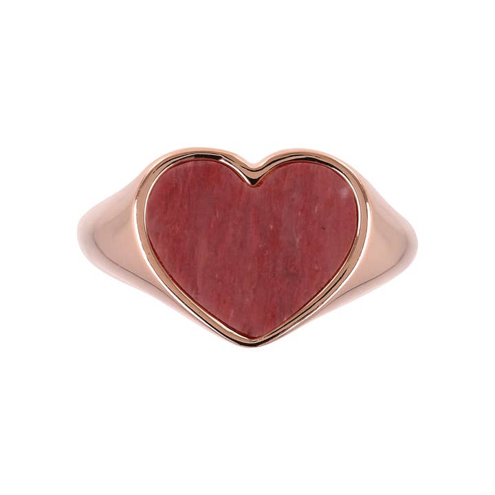 Bronzallure – Großhandel Cocktail-/Statement-Ring – Chevalier Ring mit Herz aus Naturstein