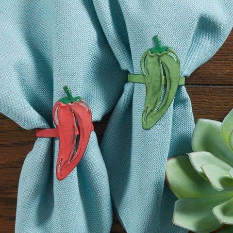 Park Designs - Wholesale Napkin Ring - Chili Pepper Napkin Ring - Red