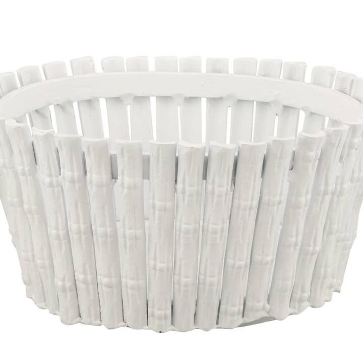 Witte bamboe plantenbak voor wholesale door The Enchanted Home