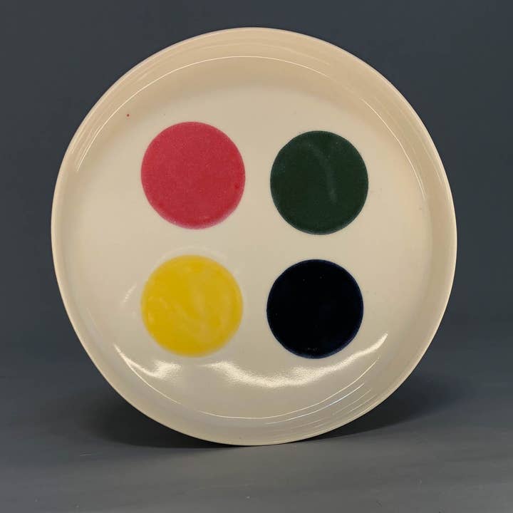 Button Plate for wholesale by Aaron Swank Ceramics
