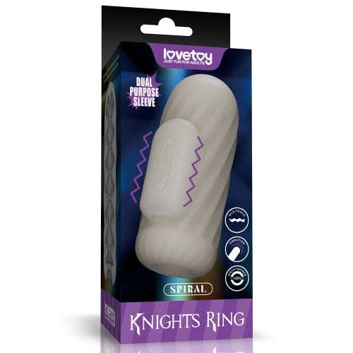 Knights Ring Vibrating Dual Purpose Sleeve-Spiral for wholesale by LOVETOY