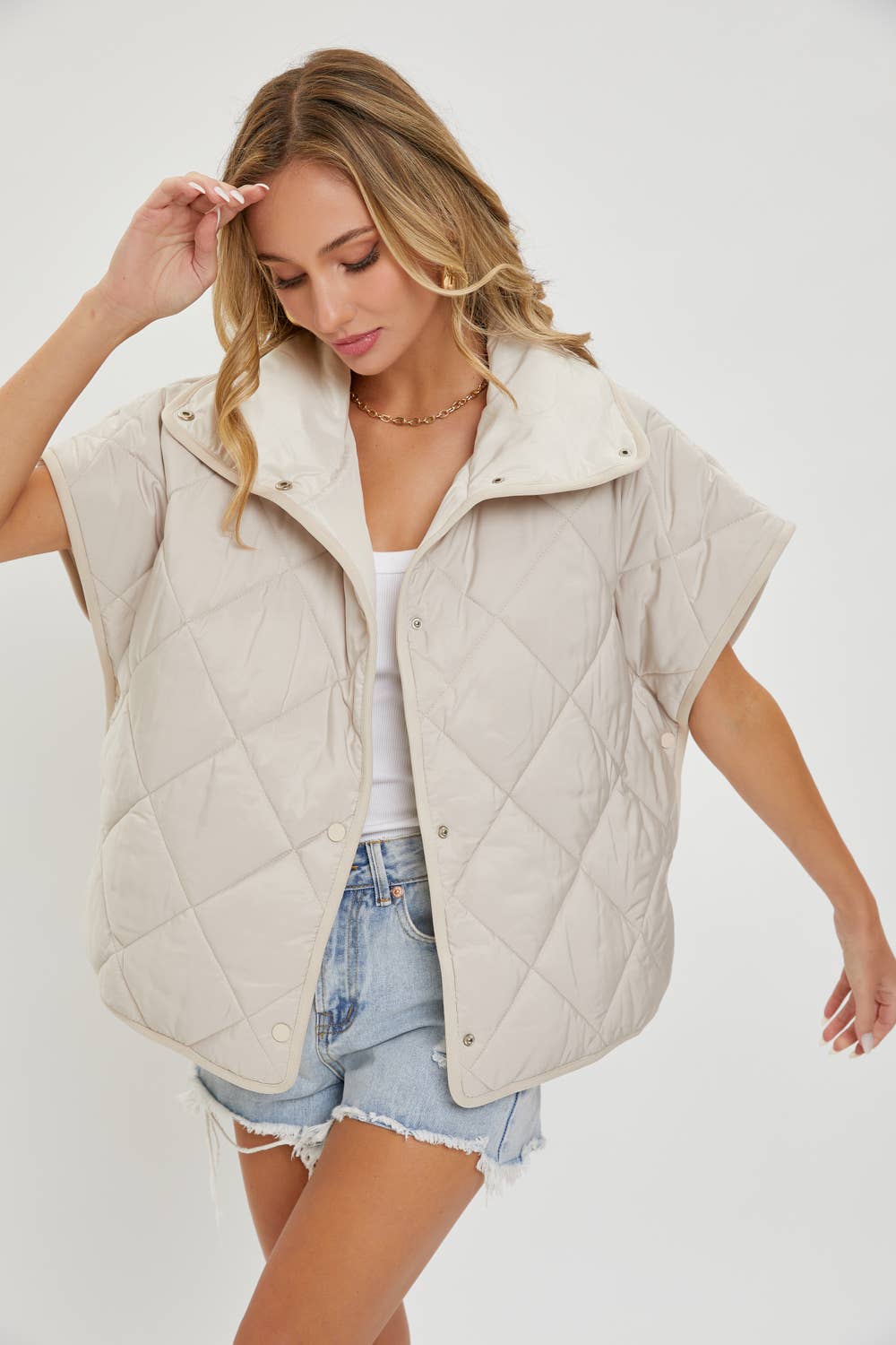 Sweet Lovely by Jen - Wholesale Outerwear Vest - Women's - QUILTED  PADDED VEST OUTERWEAR 30