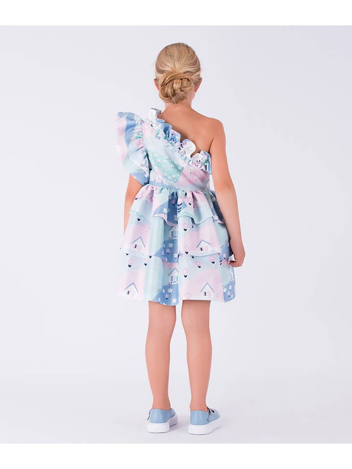 Mama Luma - Vendita all'ingrosso Vestito - Bambini - Abito monospalla con volant