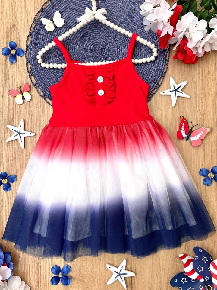 Red Firecracker Tutu Tulle Dress for wholesale on Faire
