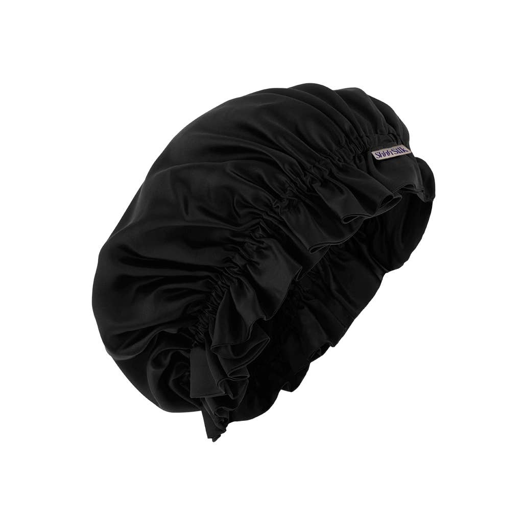 Shhh Silk - Wholesale Sleep cap / bonnet – women's - Black Silk Sleep Bonnet