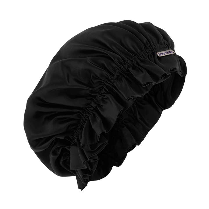 Sort Silke Sleep Bonnet for engroshandel hos Shhh Silk