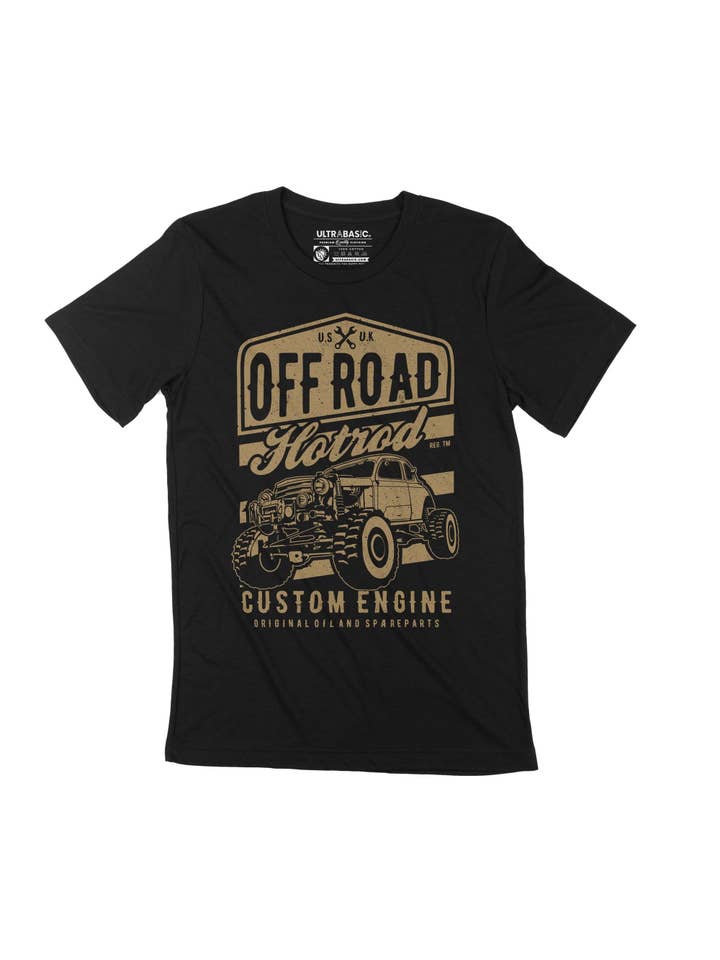 Black ULTRABASIC Men's Vintage T-Shirt Offroad Hotrod - Custom Engine - Birthday Gift for wholesale on Faire