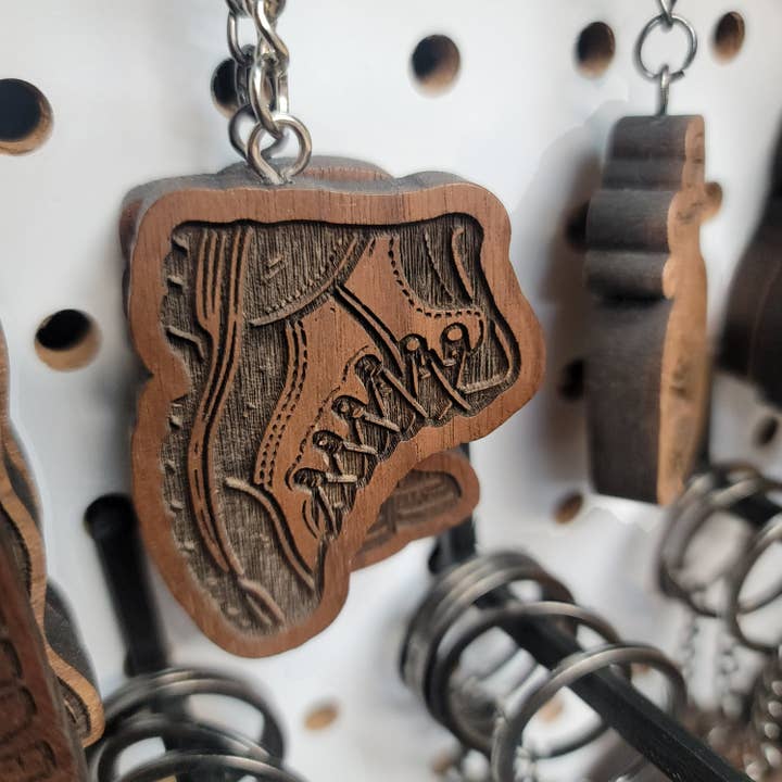 Hiking Boot Keychain for wholesale by Two Makers Crew