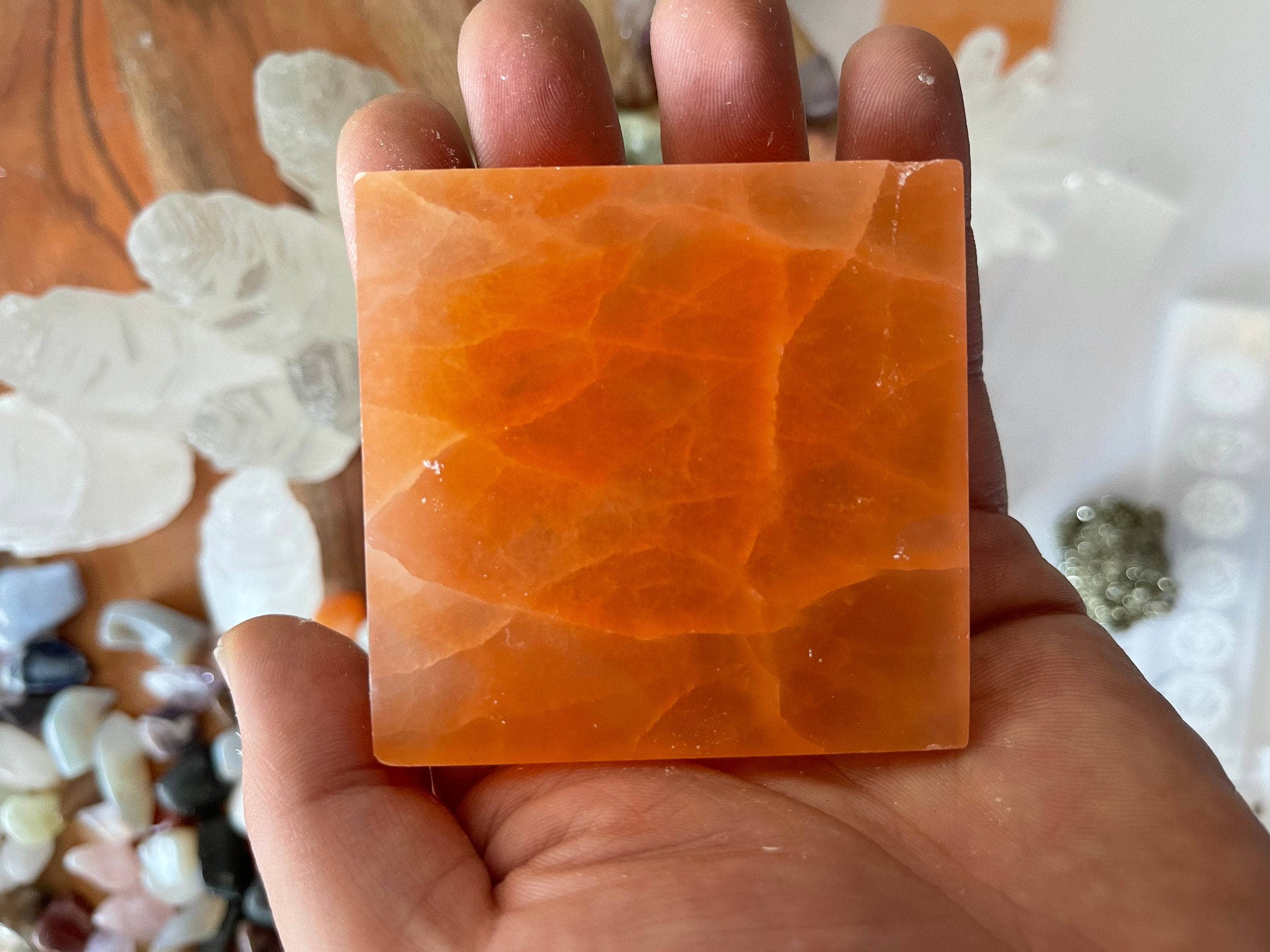 CaNatureLover - Wholesale Oplaadschaal voor kristallen - Polijst Seleniet Oplaadstation met ronde en platte kristalplaten voor bescherming, reiniging en meditatie6