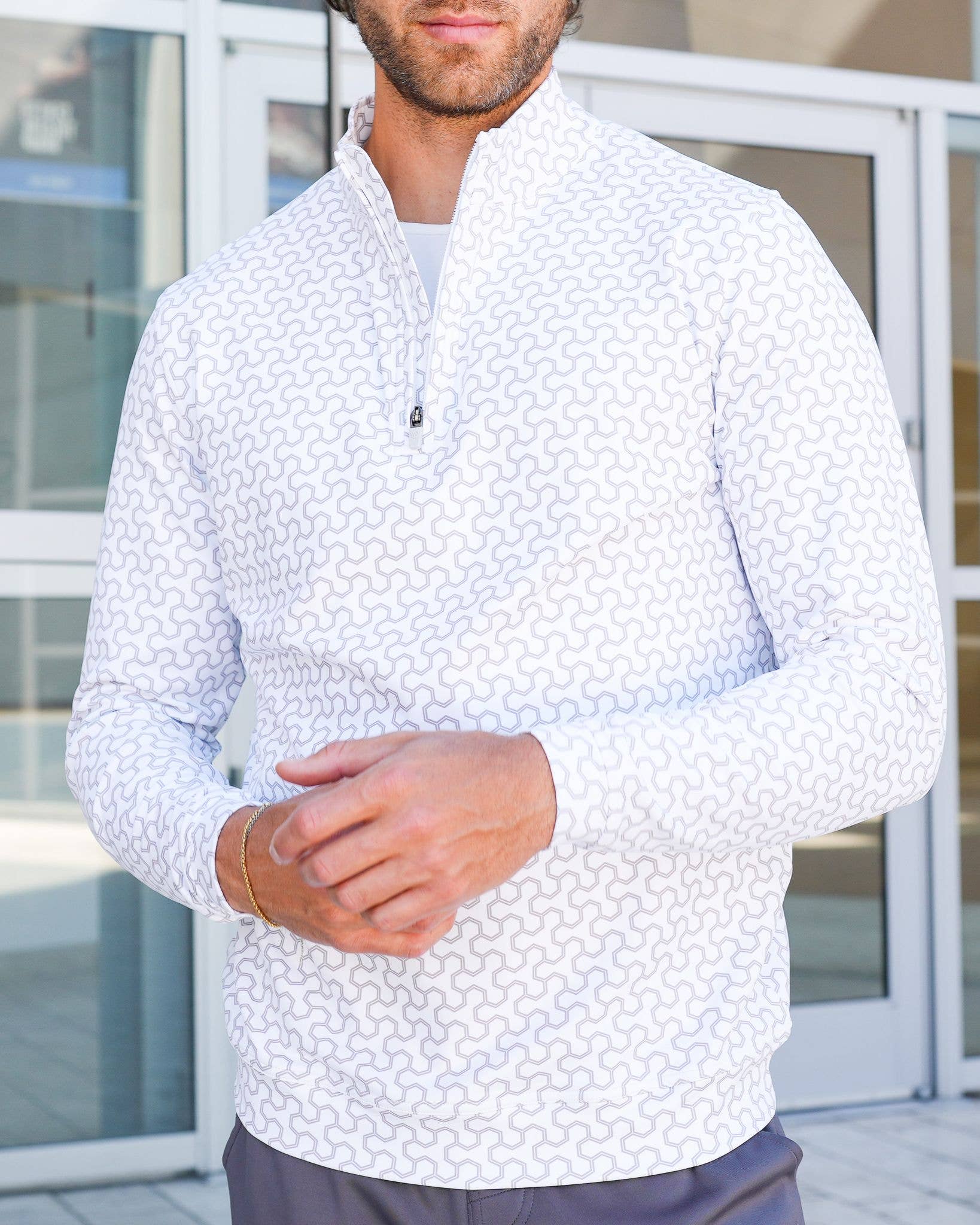 USA Palm - Wholesale Sweatshirt - Unisex - Cloud 1/4 Zip129