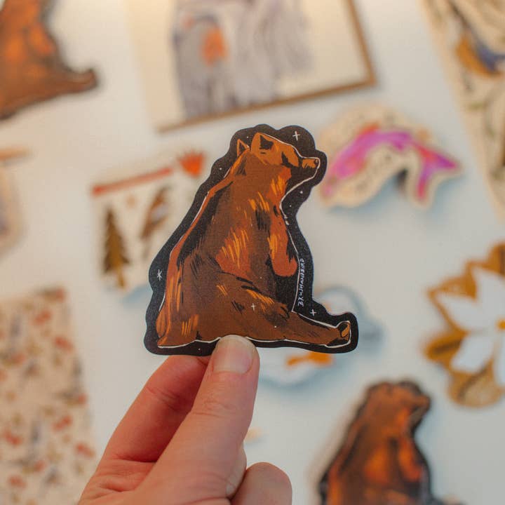 Magnete Orso Grizzly | Souvenir Regalo Fauna Selvatica Canada per la vendita all'ingrosso da parte di Brush + Bird Paper Co.