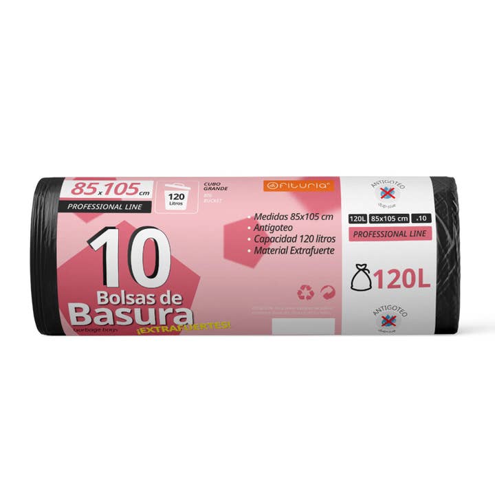 MEDEL OFFICE - Wholesale Trashcan/Trash Bin - Heavy Duty Rubbish Bags 85x105cm 120L Pack of 10