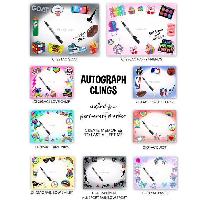 Namedrops - Wholesale Sign - RECTANGLE AUTOGRAPH CLING ITÂ CI-2O5 I LOVE CAMP