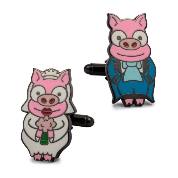 Manschettknappar för bröllop grisar skjorta 2,2x1,2cm för wholesale av Beclosetoyou