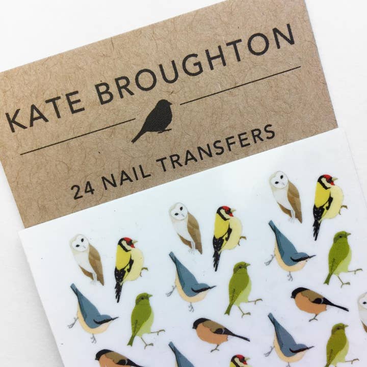 Bird Nail Art Transfers for wholesale by Kate Broughton