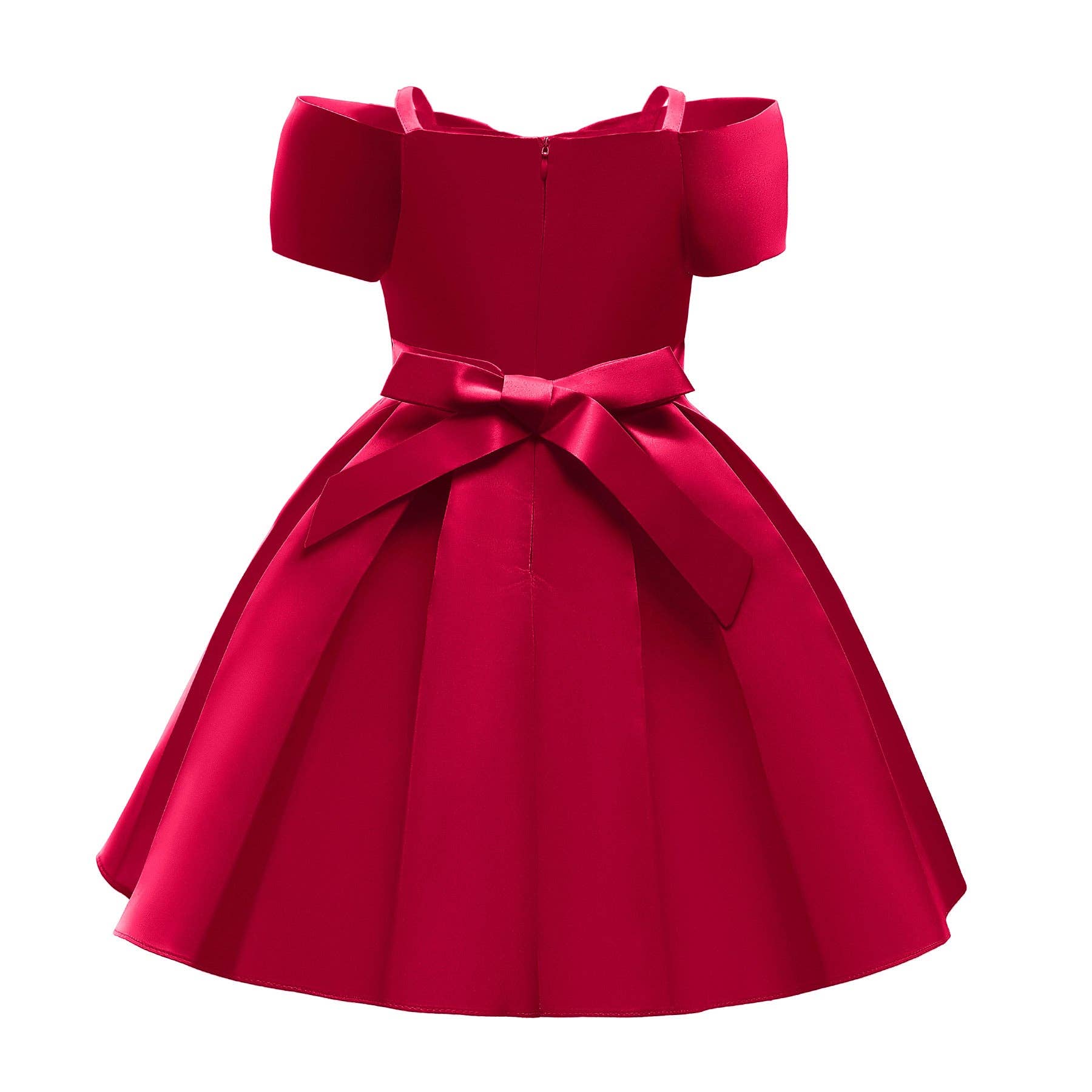 MyKids-USA® - Wholesale Dress - Kids - Baby Girl Solid Color Sling Princess Fashion Dress Children’s Formal Dress4