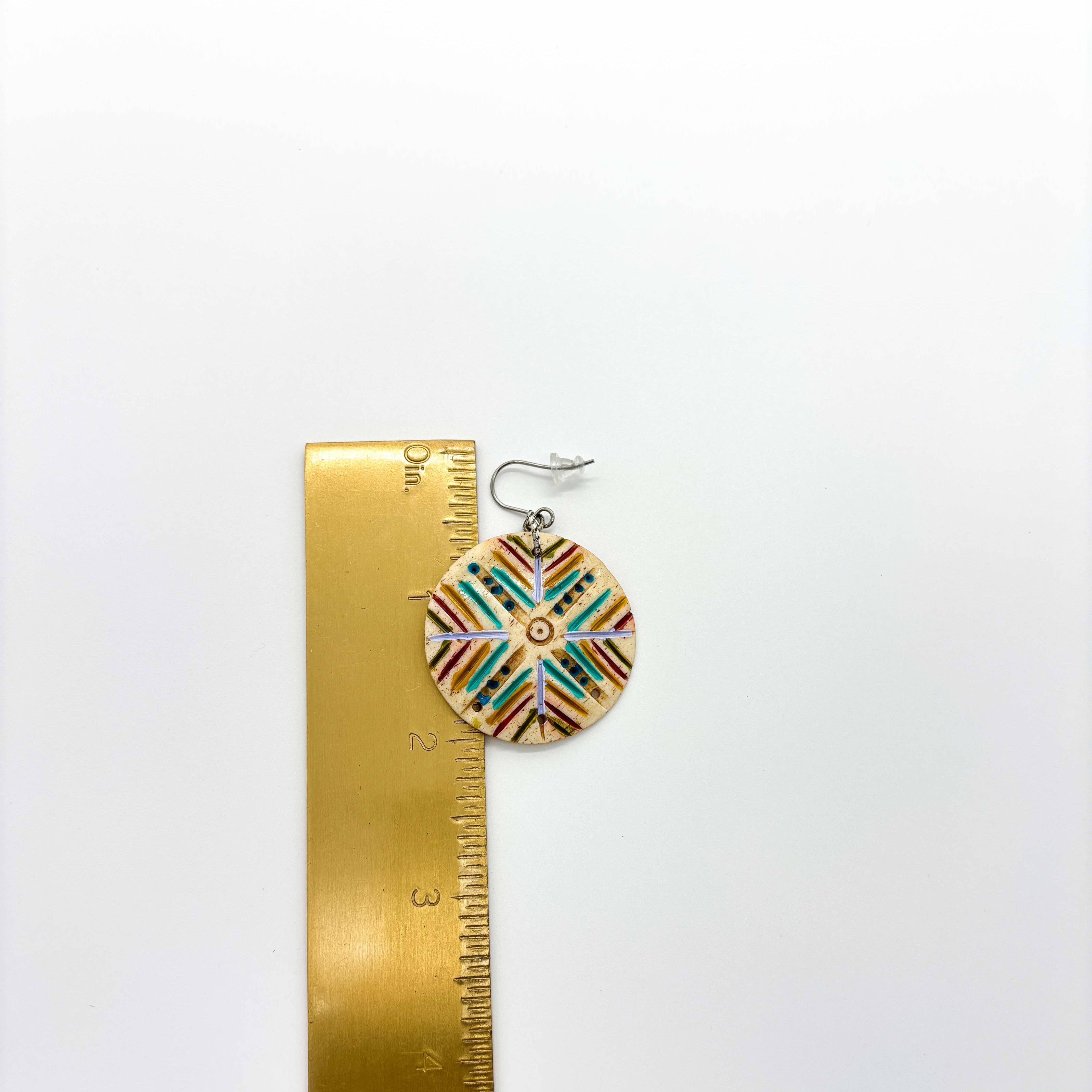 Jenica Jewelry - Wholesale Dangle Earrings - Bohemian Hand Painted Carved Bone earrings3