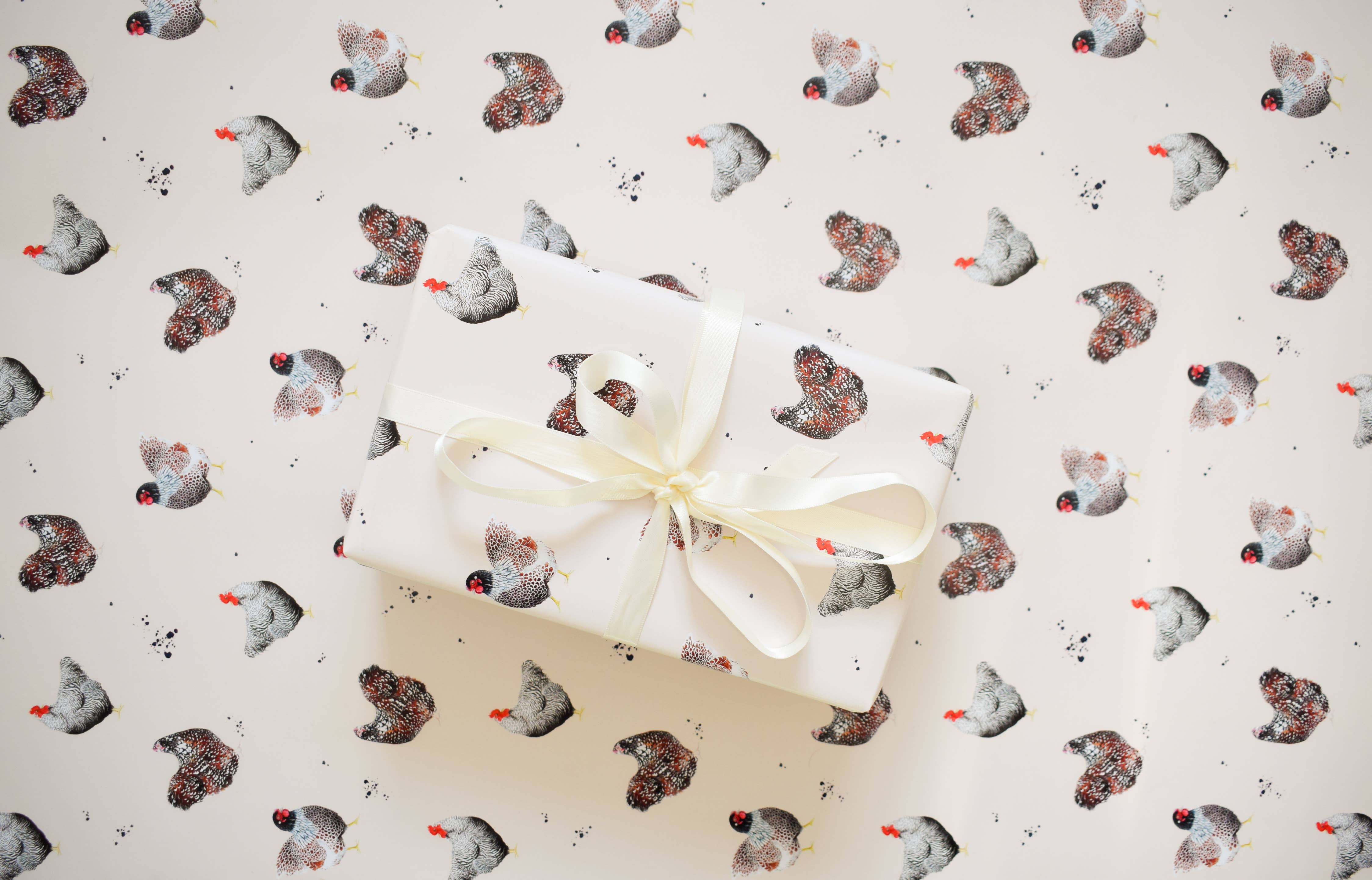 studio frewb - Wholesale Flat Wrap - Chickens gift wrap - single sheets5