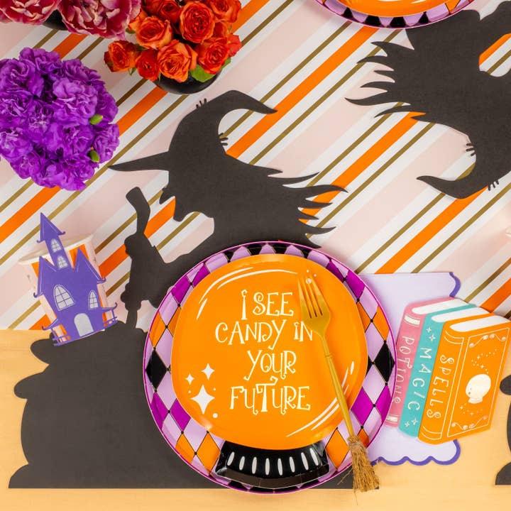 Gatherings by Curated Paperie - Wholesale Disposable plate - HAL25-DNP4-Halloween Diamond Dinner Plates2