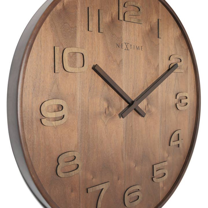 NeXtime - Wholesale Wall Clock - Wall clock - 35 cm - Wood - 'Wood Wood Medium'12