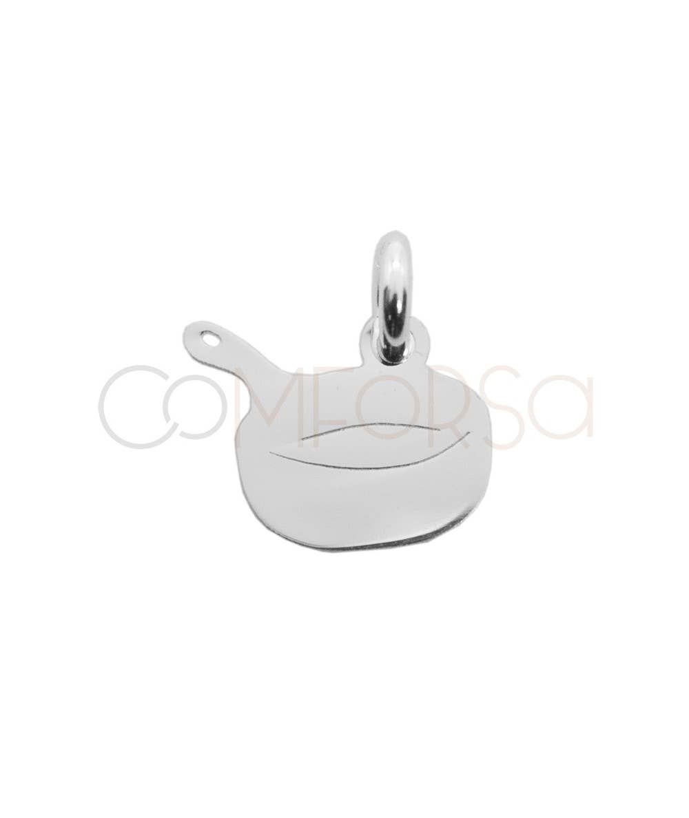 COM FORSA SL - Wholesale Pendant/Charm Necklace - Sterling Silver 925 Mini Frying Pan Pendant 8.5 X 7Mm1