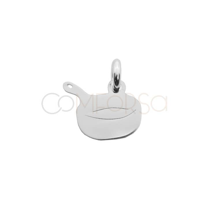 COM FORSA SL - Wholesale Pendant/Charm Necklace - Sterling Silver 925 Mini Frying Pan Pendant 8.5 X 7Mm1