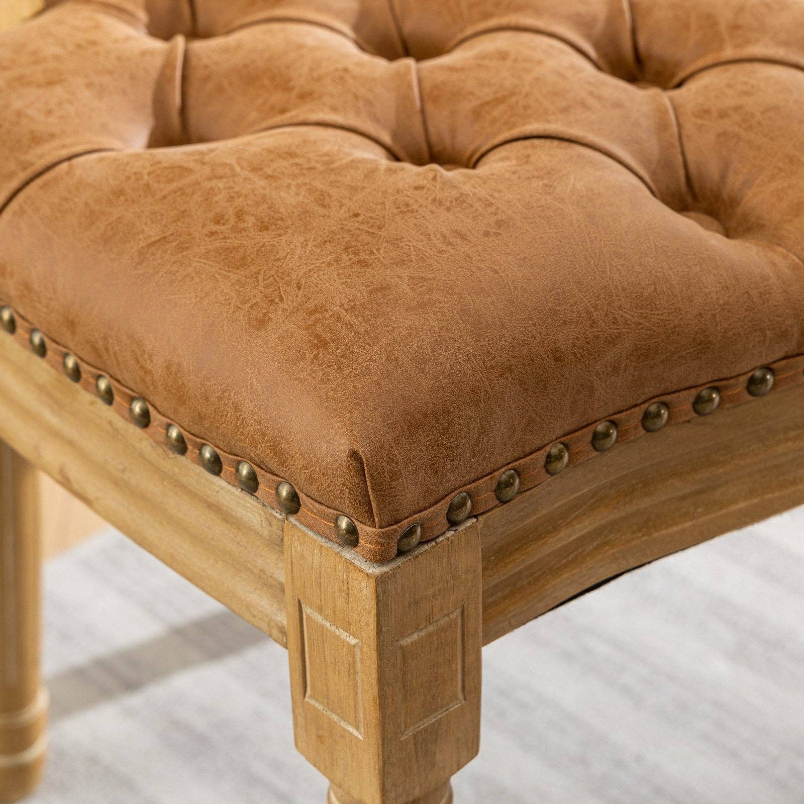 BlakOutlet - Vente Chaises - Ensemble de 2 chaises de salle à manger antiques en bois massif de style français11