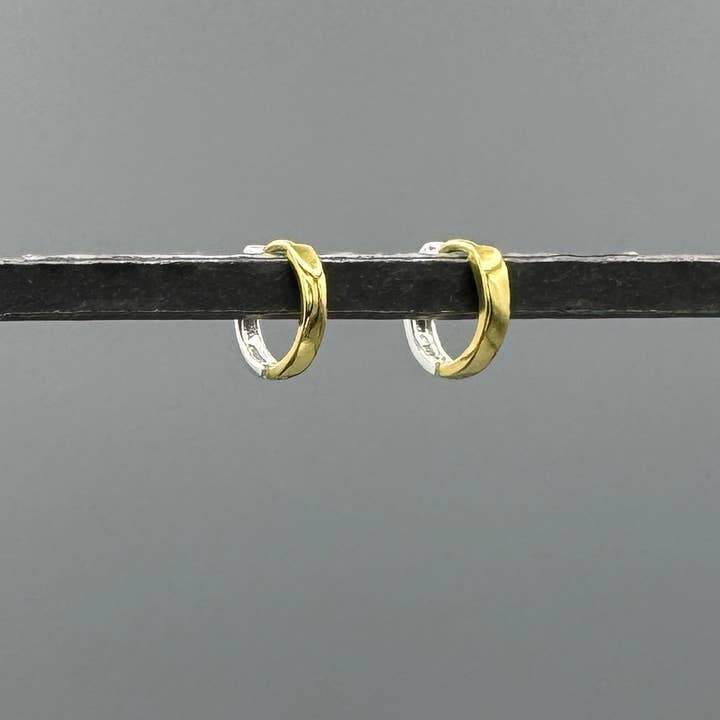 Something Silver - Wholesale Hoop Earrings - 10mm Mini Reversible Silver & Gold Clicker Hoops