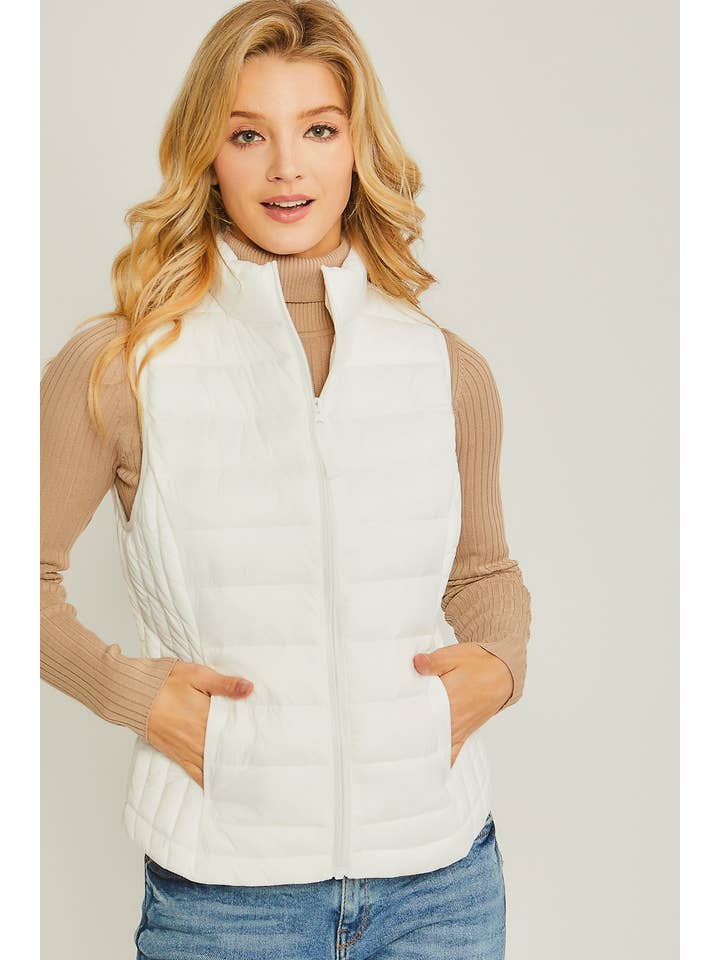 Peace Love Line - Wholesale Outerwear Vest - Women's - PL8905 - ULTRA LIGHTWEIGHT PADDED PUFFER VEST25
