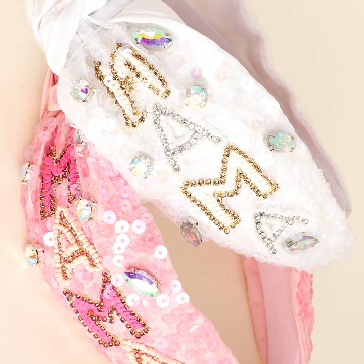 SP Sophia Collection - Wholesale Fashion Headband - Women's - Mama Embellished Knotted Headband