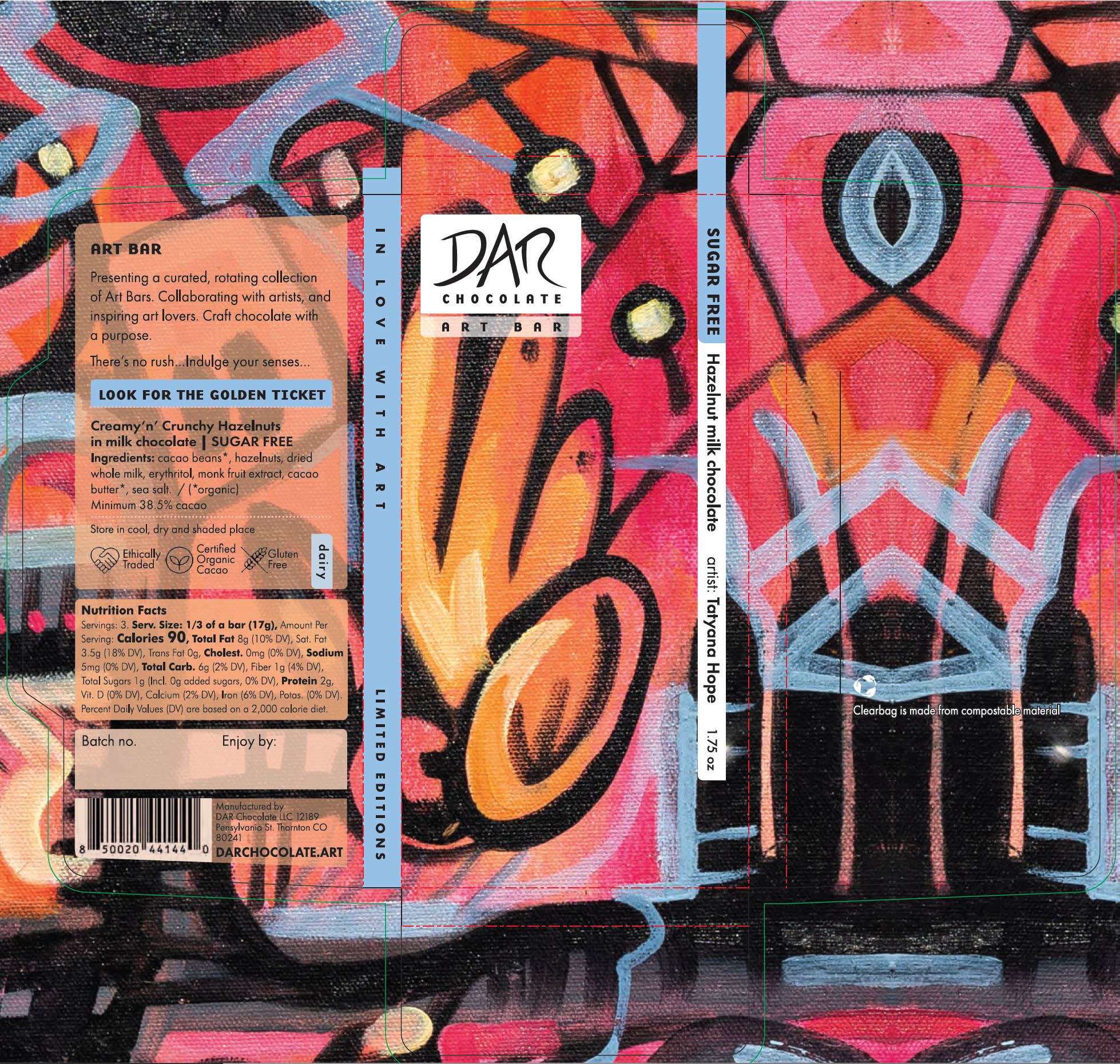 Dar Chocolate - Wholesale Chocolate Bar - Sugar Free: Hazelnuts & Milk Chocolate Bar4