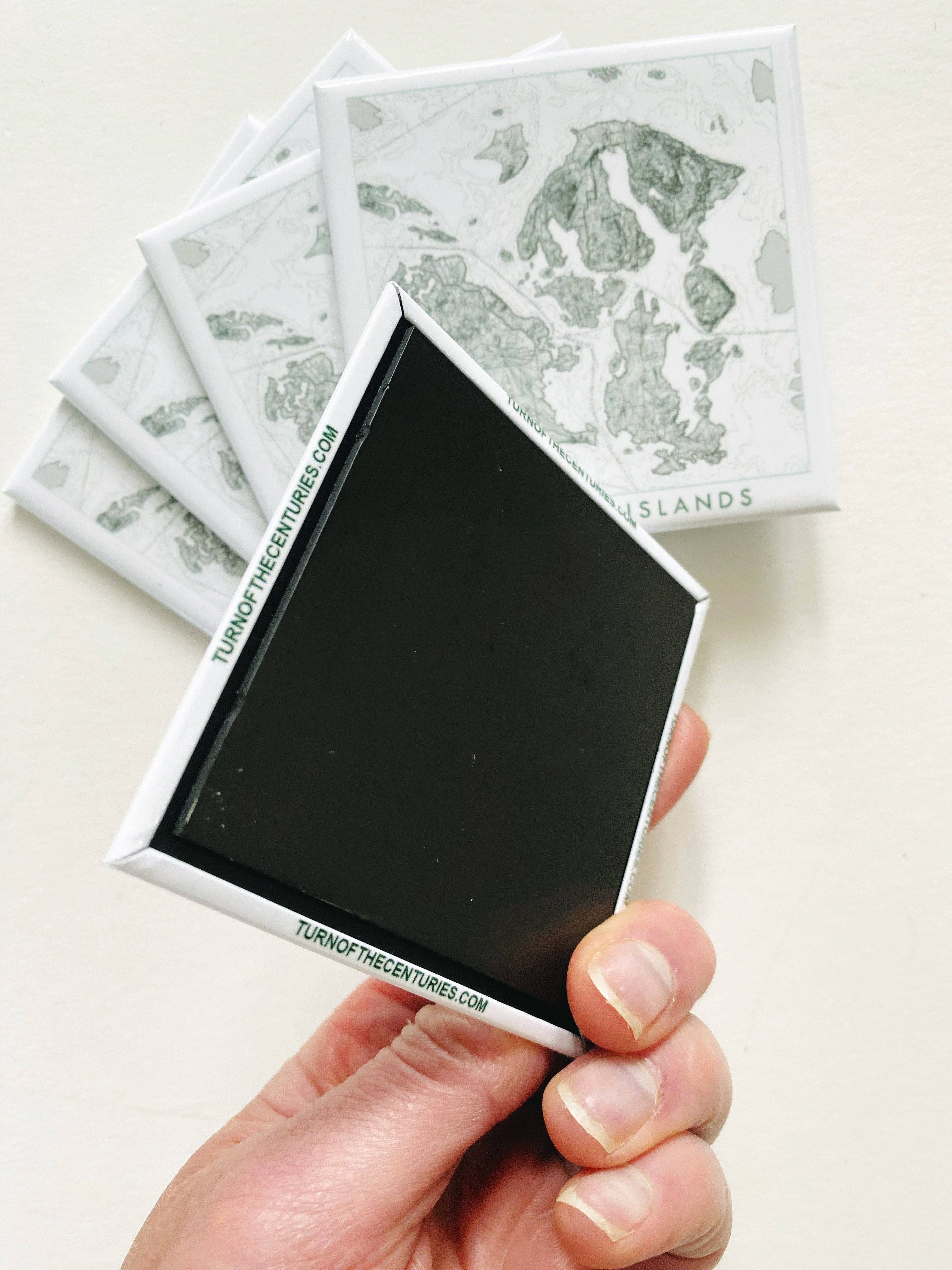 Turn-of-the-Centuries - Wholesale Magnet - San Juan Islands Washington Topo Map: MAGNET2