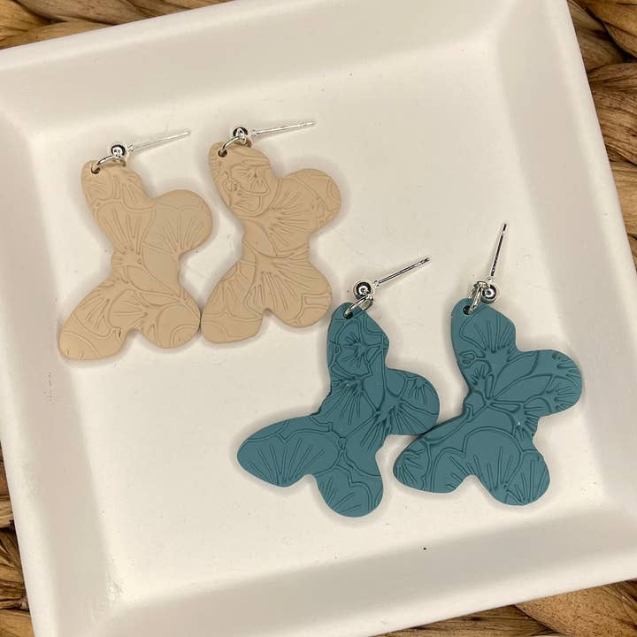 Textured Butterfly Dangles for wholesale by Asselin Designs