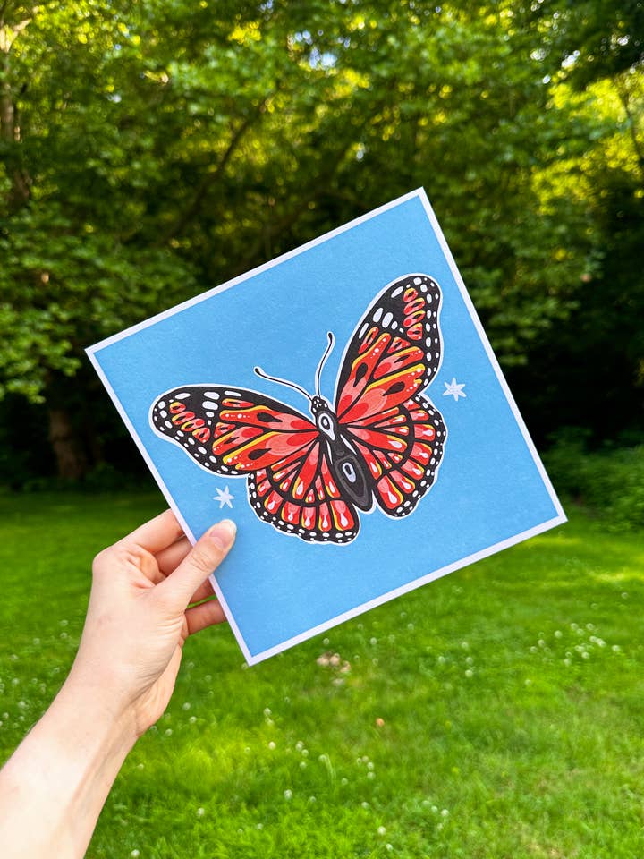 Viceroy Butterfly Illustration Art Print (8x8) for wholesale by Moonset